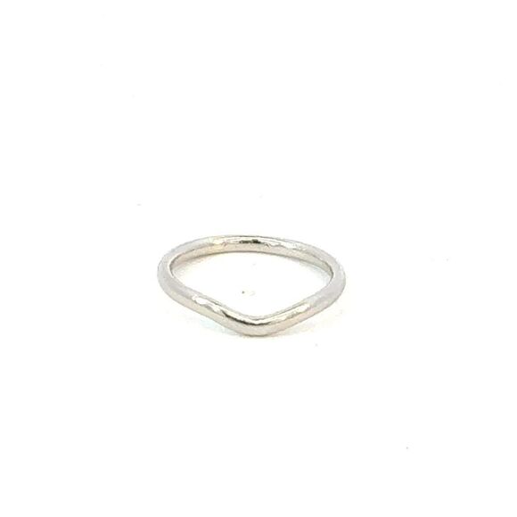 Tiffany & Co Platinum Wave Band Ring 6.5 By Elsa Peretti 2.2 mm Estate TIF923 - Picture 4 of 9